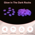 thumbnail image 2 of Uxcell 100-Pack Rocas Brillantes en la Oscuridad, 0.79" Decoraciones de Jardín al Aire Libre Piedras Luminiscentes [Púrpura Claro], 2 of 6