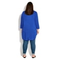 thumbnail image 3 of Avenue Women's Plus Size Kaylie 3/4 Sleeve Hi Lo Top, 3 of 6