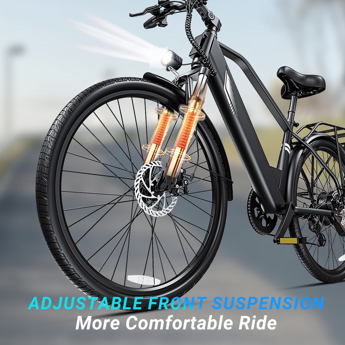 DYU Electric Bike for Adults,26" Ebike,1000W Peak Power Motor,48V 10.4Ah Removable Battery,20MPH,45 Miles Max,7-Speed Electric Bicycle,UL 2849