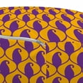 thumbnail image 2 of Abstract Pouf Cover with Zipper, Repetitive Curvy Leaves Inspired Antique Motifs Vintage Illustraiton, Soft Decorative Fabric Unstuffed Case, 30" W X 17.3" L, Violet and Pale Orange, by Ambesonne, 2 of 3