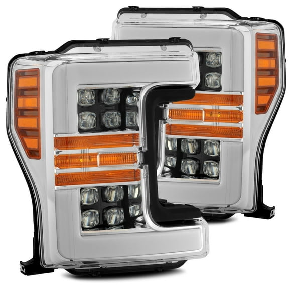 AlphaRex 2017-2019 Ford Super Duty NOVA-Series LED Projector Headlights Chrome