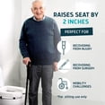 thumbnail image 2 of Elevador de asiento de inodoro Lunderg Adds de 5 cm, ajuste universal, blanco, 2 of 9