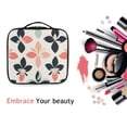thumbnail image 6 of FORMRS Travel Makeup Bag Large Capacity Train Case Cosmetic Organizer with Adjustable Dividers, Black Retro Flower, 6 of 8