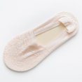thumbnail image 3 of Lace Hollow Out Invisible No Show Socks Breathable Thin Non Slip Hidden Liner Socks Elegant Soft Boat Socks For Flats Loafers Daily Matching Pink, 3 of 4