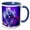 Blue/White, variant on 3drose, Wild Blue Beauty Orchid, 11oz Mug