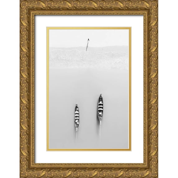 Chengzhou, Zhou 17x24 Gold Ornate Wood Framed with Double Matting Museum Art Print Titled - Morning exercises