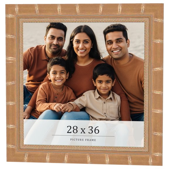 28x36 Frame Gold Real Wood Picture Frame Width 1.5 inches | Interior Frame Depth 0.5 inches |