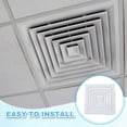 thumbnail image 4 of Cubierta de ventilación cuadrada Uxcell, rejilla de retorno de aire de aleación de aluminio para pared lateral o difusor de aire de techo blanco, 4 of 7