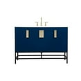 thumbnail image 3 of Elegant Decor Eugene 48" Aluminum MDF Single Bathroom Vanity in Blue, 3 of 8