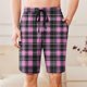 thumbnail image 2 of Mens Pantalones de Verano Ligero Casual Algodón Medio Pantalones Cortos, Ropa de Dormir de Color Sólido Y Pantalones de Vestuario, 2 of 6