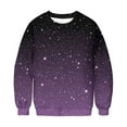thumbnail image 5 of Womens Sweatshirts Tie-dye Long Sleeved Round Neck Pullover Sweaters Fall Winter Classic Lightweight Elegant Thin Pullover Outdoor Casual Loose Sportwear Tops Size 8-18, 5 of 8