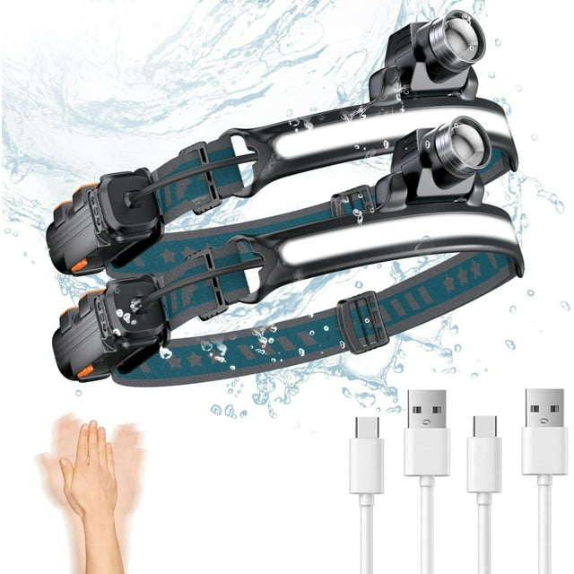 Linterna frontal CCBear Recargable COB con 5 modos y sensor
