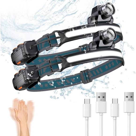 Linterna frontal CCBear Recargable COB con 5 modos y sensor