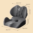 thumbnail image 2 of AzzmaAii Coj&iacute;n de Espalda y de Silla, Kit de Cojines de Espuma de Memoria El&aacute;stico para Asiento Respaldo Almohada Ergon&oacute;mica para Oficina Coche Cami&oacute;n Masaj, 2 of 7