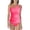 C-Hot Pink402, variant on DHFJKG Tankini Swimsuits For Women 2 Piece Set Asymmetrical Design Slim Fit Top With High Waisted Briefs Bottom Trendy Beachwear