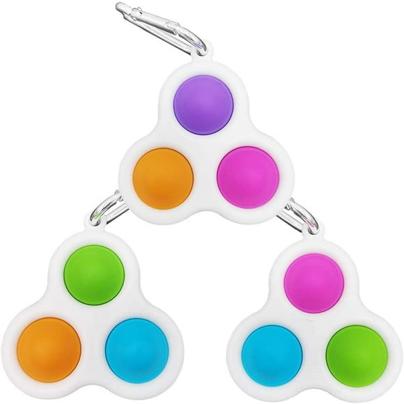 Kartokner Simple Dimple Fidget Toys, Sensory Toys Stress Relief Handheld Toys Anti-Anxiety Autism Toy for Kids, Adults Pop Fun Gift for Boys Girls (3Pack Multicolor)