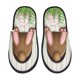 thumbnail image 1 of Fotbe Brown Bunny Pantuflas Peludas para Mujer con Estampado, Zapatillas de Peluche, Zapatos de Invierno para Casa, Uso Interior y Exterior-Large, 1 of 8