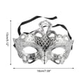 thumbnail image 2 of Unique Bargains 1 Pc Eagle King Party Mask Silver Tone Plastic, 2 of 5