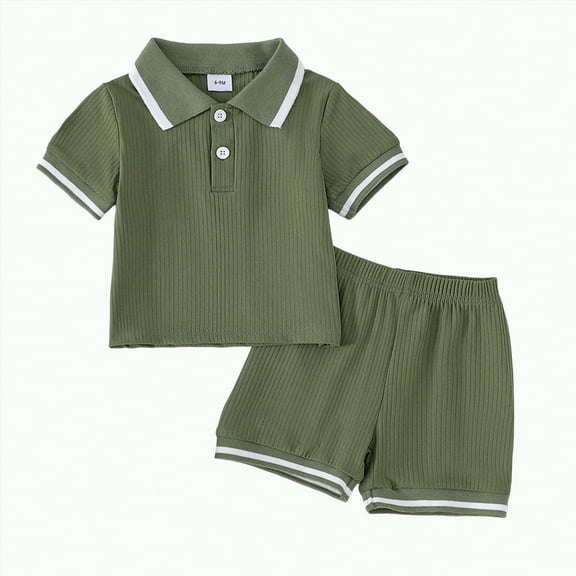 Boy Baby Clothes Toddler Boys Pajama Set Kids Spring Summer Cotton Button Sleeveless Casual 0 3 6 12 18 24 Months Shorts Outfit T Shirt Pullover Tops 2 Piece