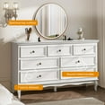 thumbnail image 6 of May in Color 7 Drawers Dresser for Bedroom, Wooden Storage Cabinet for Bedroom, Living Room, Hallway, White, 6 of 10