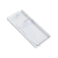 thumbnail image 4 of Bandeja para servir con estampado de mármol, bandeja de almacenamiento, bandeja rectangular moderna para joyas para bodas. Gris Pequeño, 4 of 9