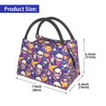thumbnail image 2 of Easygdp rock Skull record Bolsa de Almuerzo Insulada Reutilizable, Bolsa de Mano y Bandolera para Oficina, Trabajo, Viajes, 2 of 6