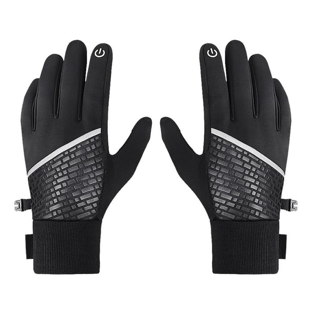 Guantes de invierno para Hombre Sunnimix Manoplas Antideslizantes Impermeables para caminar Motocicleta Esquí M Negro
