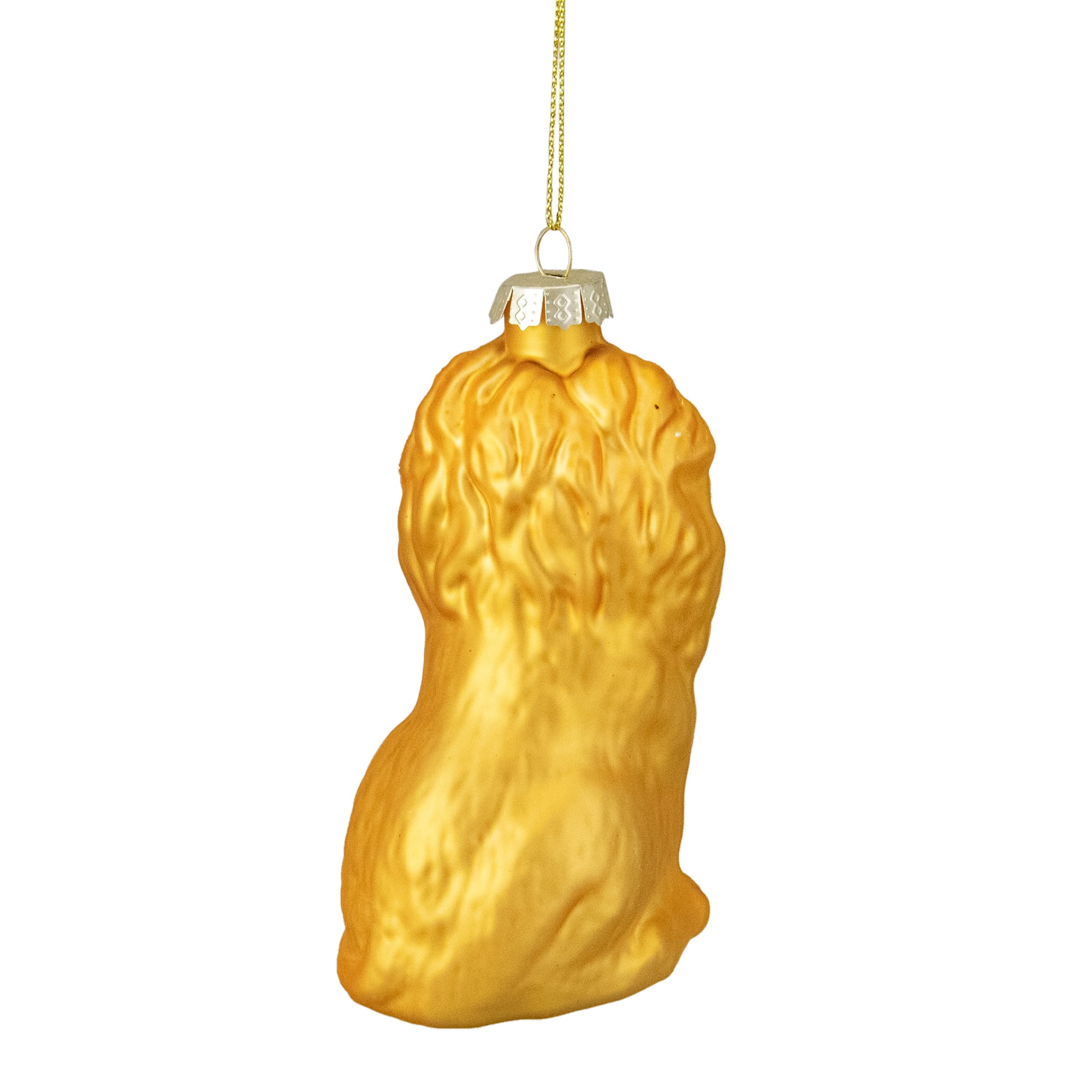 Northlight Standing Lion Glass Christmas Ornament - 4.25" - Golden Yellow