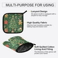 thumbnail image 3 of Yayeee Oven Mitts and Pot Holder Set of 2 Heat Resistant Kitchen Gloves Baking Hot Pad, Christmas Tree, 3 of 5