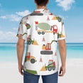 thumbnail image 4 of Fotbe Excavator Camisa Hawaiana para Hombre Unisex – Camisa Casual de Verano con Botones de Manga Corta de Algodón y Lino,X-Large, 4 of 7
