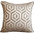 thumbnail image 2 of The HomeCentric Euro Sham Cover, Gray European Shams Pack of 2, 26x26 inch (65x65 cm), Jacquard Euro Pillow Shams, Geometric, Pattern, Hexagon, Modern Euro Size Pillow Covers Easter - Future Trellis, 2 of 4
