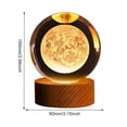 thumbnail image 3 of 16 Cambio de color Cambio de luna 3D Galaxy Globe Noche Luce Led Luck Luces Luces LED Luces LED Globo con control remoto para la decoración del dormitorio, 3 of 6
