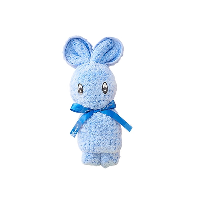 Pisexur Belleza Maquillaje Toalla pequeña de vellón de corales, pañuelo cuadrado, toalla de regalo con forma de conejos lindospara mujeres y hombres
