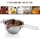 thumbnail image 3 of Cuenco de baño María, 2 piezas 400ml Olla para derretir chocolate Cacerola de baño María para derretir mantequilla, chocolate, azúcar o queso, acero inoxidable 304 JFHHH pequeña, 3 of 5