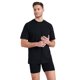 thumbnail image 2 of SCHIESSER Camiseta americana para hombres, paquete de 2 - 1/2 manga, camiseta interior, cuello redondo Negro S (Small), 2 of 3