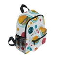 thumbnail image 2 of FORMRS School Backpack with Front Zippered Pocket 12" Student Travel Daypack, Bubbles Hamburger, 2 of 6