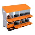 thumbnail image 1 of Chicken Nesting Boxes for Chickens, Roll Out Nest Box for Chicken Coop, Metal Roll Away Chickens Laying Boxes with Lid Cover to Egg Collection, Hen Roosting Box with Legs, 1 of 7