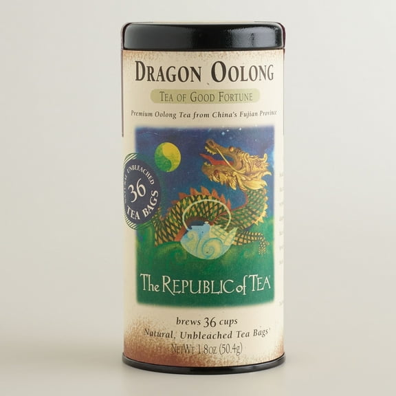 The Republic of Tea Dragon Oolong Tea 1.8 oz. Pack of 4
