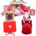 thumbnail image 3 of Abrigo de Navidad para perro, abrigo de perro pequeño con Santa Claus en su gato, suéter rojo para perro de Navidad Afortunado Sencillez, 3 of 5
