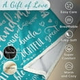 thumbnail image 2 of Grandma Blanket - Grandma Throw Blanket for Christmas, Mothers Day - Grandma Gifts for Grandmother Birthday - Fleece Blanket, Teal 60" x 50", 2 of 6