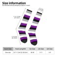 thumbnail image 3 of Women's Knee High Socks Asexuality Pride Flag Outdoor Casual Tube Socks, 3 of 7