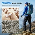 thumbnail image 2 of Calcetines de lana merino SIMIYA supergruesos para hombre, 5 pares, para senderismo, 2 of 6