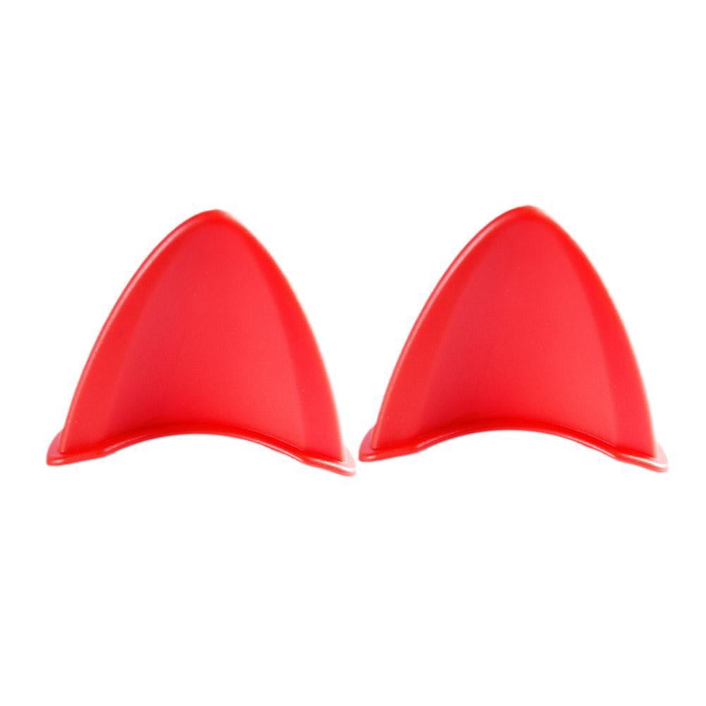 2Pcs Cute Cat Ears Car Motorcycle Helmet Sticker Motocross Face Full Road V3H5