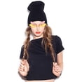 thumbnail image 4 of Gafas de sol con forma de ala de libélula para mujeres/hombres, gafas irregulares sin marco, gafas de sol para fiestas Xemadio 221663-3, 4 of 9