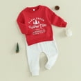 thumbnail image 3 of Okbabeha Toddler Baby Boy Christmas Outfit Christmas Tree Crewneck Sweatshirt Elastic Waist Pants Retro Winter Clothes, 3 of 7