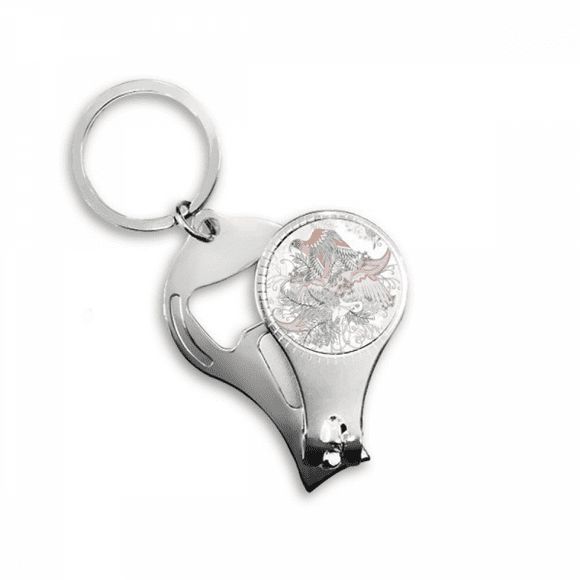 flower tree bird ukiyo-e nail nipper key chain bottle opener clipper