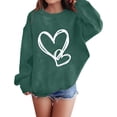 thumbnail image 4 of Sweatshirt for Women Perfect For Daily Wear or Loungewear! The Best Choice for Valentine's DayL Green Valentine's Day Sweatshirt, 4 of 6