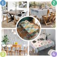 thumbnail image 5 of Boho Bohemia Flower Rectangle Tablecloth 60"x120",Waterproof Polyester Rectangle Table Cloth, Wipeable Spillproof Polyester Tablecloth for Dining, Camping, Indoor and Outdoor, 5 of 6