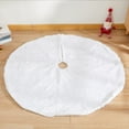 thumbnail image 4 of Dserfhy Fluffy Faux Fur Christmas Tree Skirt White Plush Xmas Tree Base Cover Mat for Merry Christmas Party Decoration, 4 of 7