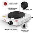thumbnail image 5 of Portable 1000W Electric Double Burner, 5 of 10